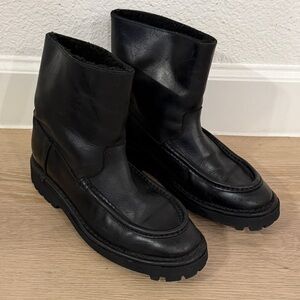 Kenzo Black combat lined leather Boots